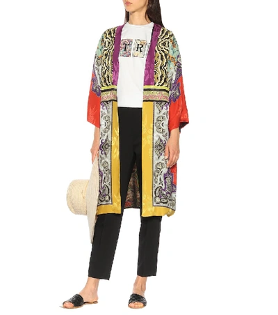 Shop Etro Floral Silk-blend Jacquard Jacket In Multicoloured