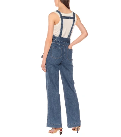 Shop Ulla Johnson Ash Denim Jumpsuit In Blue