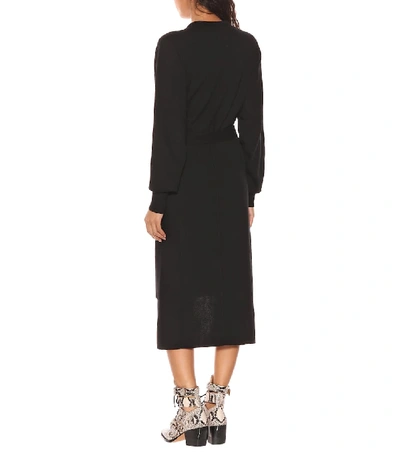Shop Chloé Cashmere Midi Dress In Black