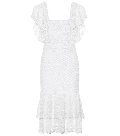 Shop Anna Kosturova Florence Crochet Cotton Dress In White