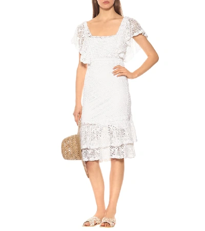 Shop Anna Kosturova Florence Crochet Cotton Dress In White
