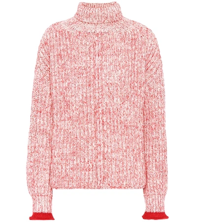 Shop Chloé Wool And Mohair-blend Sweater In Red