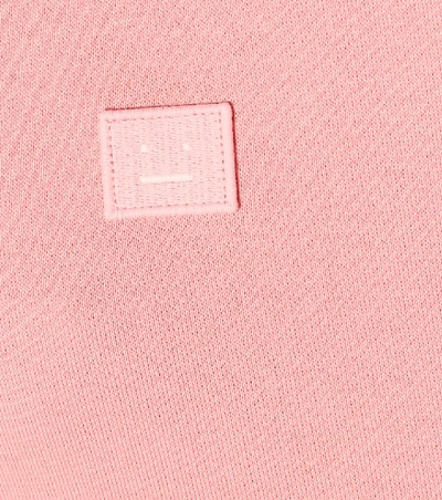 Shop Acne Studios Face Cotton Hoodie In Pink