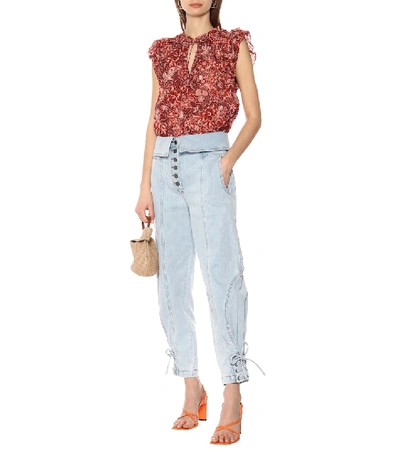 Shop Ulla Johnson Kingston High-rise Carrot Jeans In Blue