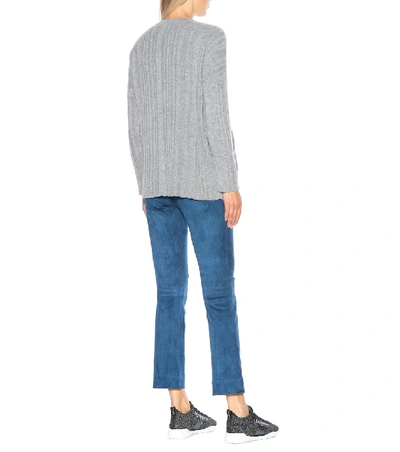 Shop Jardin Des Orangers Ribbed Wool And Cashmere Sweater In Grey