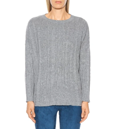 Shop Jardin Des Orangers Ribbed Wool And Cashmere Sweater In Grey