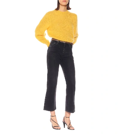 Shop Isabel Marant Ivah Mohair And Wool-blend Sweater In Yellow