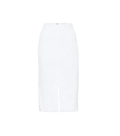 Shop Roland Mouret Moka Jacquard Pencil Skirt In White