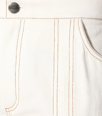Shop Chloé High-rise Flared Jeans In White
