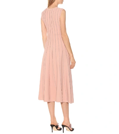 Shop Roksanda Tovi Striped Knit Dress In Pink