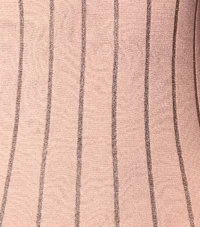 Shop Roksanda Tovi Striped Knit Dress In Pink