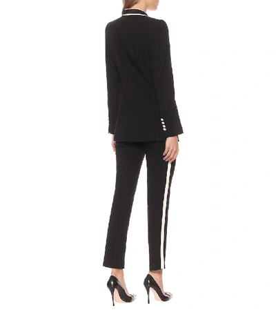 Shop Dolce & Gabbana Stretch Wool And Silk Blazer In Black