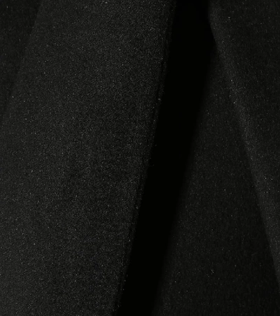 Shop Valentino Hooded Wool-blend Vest In Black