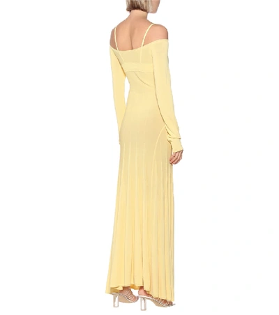 Shop Jacquemus La Robe Maille Valensole Maxi Dress In Yellow