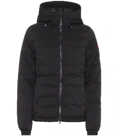 Shop Canada Goose Camp Hoody Down Bomber Jacket In Black