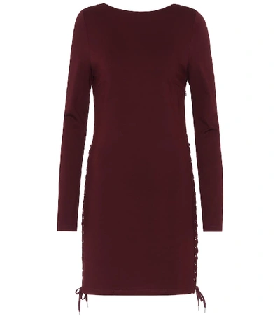 Shop Mcq By Alexander Mcqueen Lace-up Dress In Purple