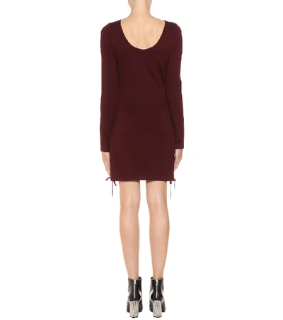 Shop Mcq By Alexander Mcqueen Lace-up Dress In Purple