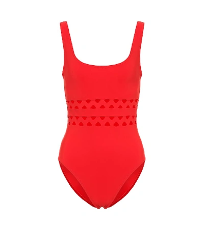 Shop Karla Colletto Zelda Swimsuit In Red