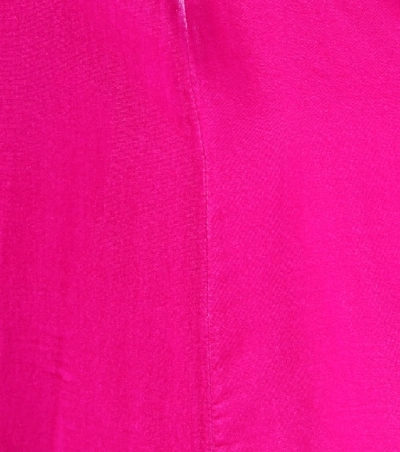 Shop Les Rêveries Velvet Minidress In Pink