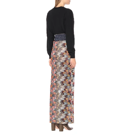 Shop Missoni Metallic Knit Maxi Skirt In Multicoloured