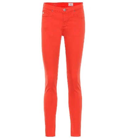 Shop Ag The Legging Ankle Skinny Jeans In Red