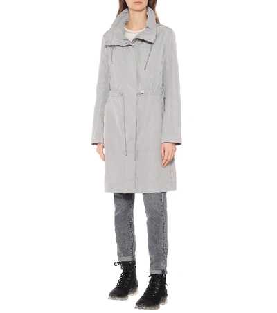 Shop Moncler Malachite Raincoat In Grey