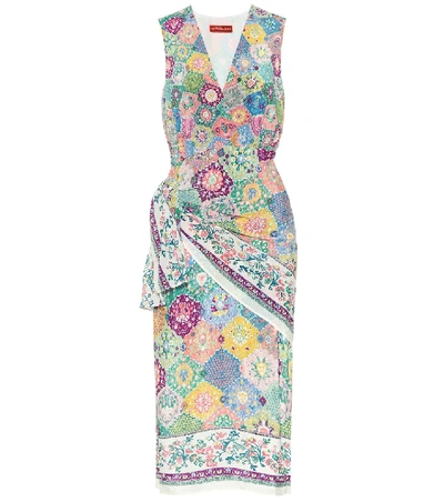 Shop Altuzarra Sade Printed Silk Wrap Dress In Multicoloured