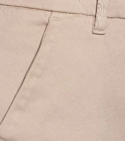 Shop 7 For All Mankind Chino Cotton-blend Sateen Pants In Beige