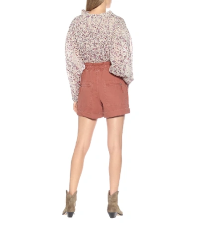 Shop Isabel Marant Étoile Lizy Cotton-twill Shorts In Red