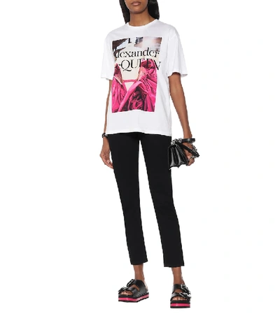 Shop Alexander Mcqueen Logo Cotton T-shirt In White