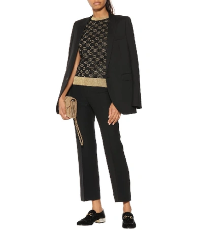 Shop Gucci Gg Wool-blend Sweater In Black