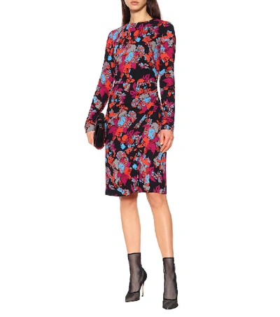 Shop Givenchy Printed Midi Dress In Multicoloured