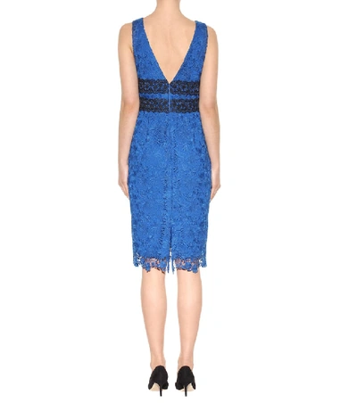 Shop Diane Von Furstenberg Viera Lace Dress In Blue