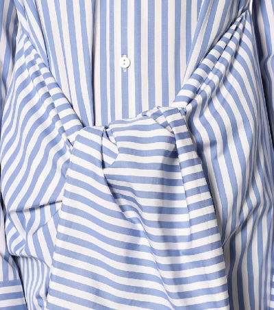 Shop Jil Sander Striped Cotton Midi Shirt Dress In Multicoloured