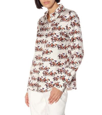 Shop Gabriela Hearst Cruz Printed Wool And Silk Shirt In Multicoloured