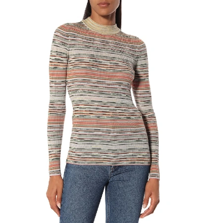 Shop Missoni Striped Wool Sweater In Multicoloured