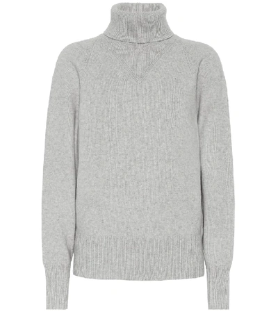 Shop Joseph Wool-blend Turtleneck Sweater In Grey