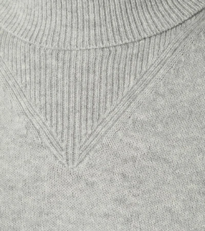 Shop Joseph Wool-blend Turtleneck Sweater In Grey