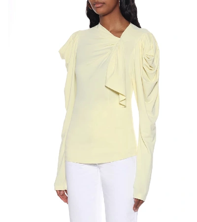 Shop Isabel Marant Gillian Crêpe Top In Yellow