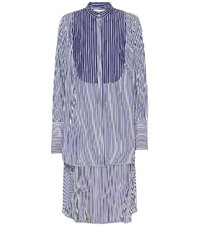 Shop Monse Striped Cotton Shirt In Blue