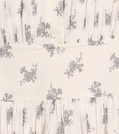 Shop Chloé Floral Silk-georgette Minidress In White