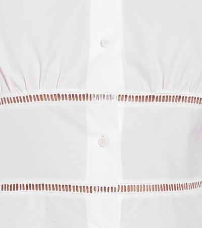 Shop Alaïa Cotton Shirt In White