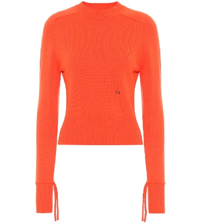 Shop Victoria Beckham Stretch-cashmere Sweater In Orange