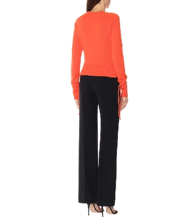 Shop Victoria Beckham Stretch-cashmere Sweater In Orange