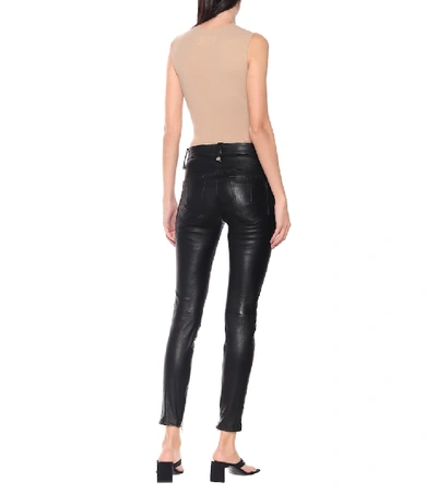 Shop Ben Taverniti Unravel Project Leather Skinny Pants In Black