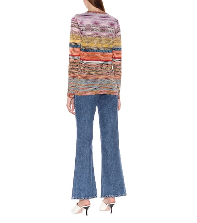 Shop Missoni Knitted Wool-blend Cardigan In Multicoloured