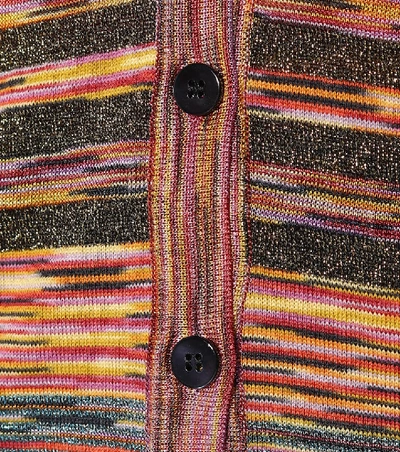 Shop Missoni Knitted Wool-blend Cardigan In Multicoloured