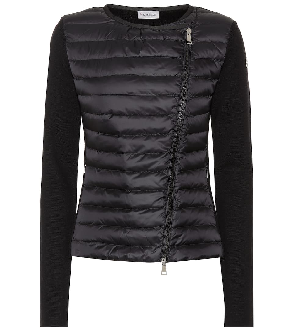 moncler quilted down cardigan