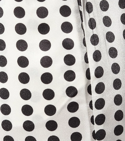 Shop Asceno Polka-dot Silk Pajama Pants In White