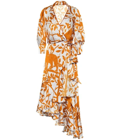 Shop Johanna Ortiz Journal Of A Traveler Wrap Dress In Multicoloured